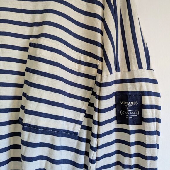 Coach x Saint James' Limited Edition Collection Breton Striped Drawstring top M - Picture 6 of 10